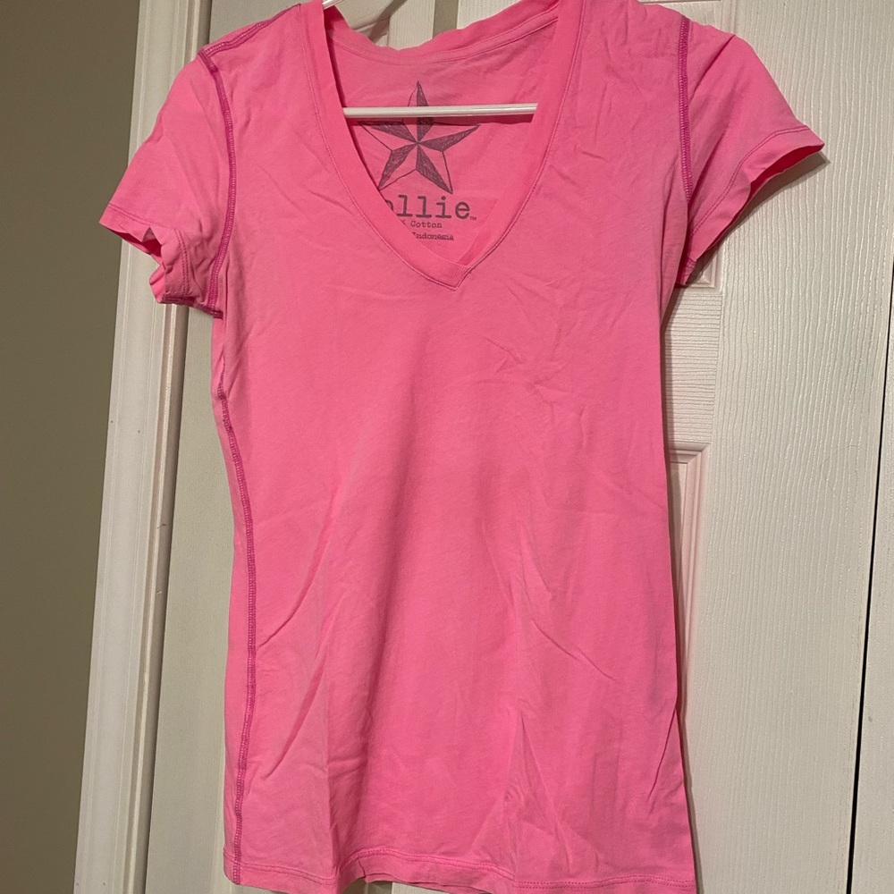 Neon Pink V neck